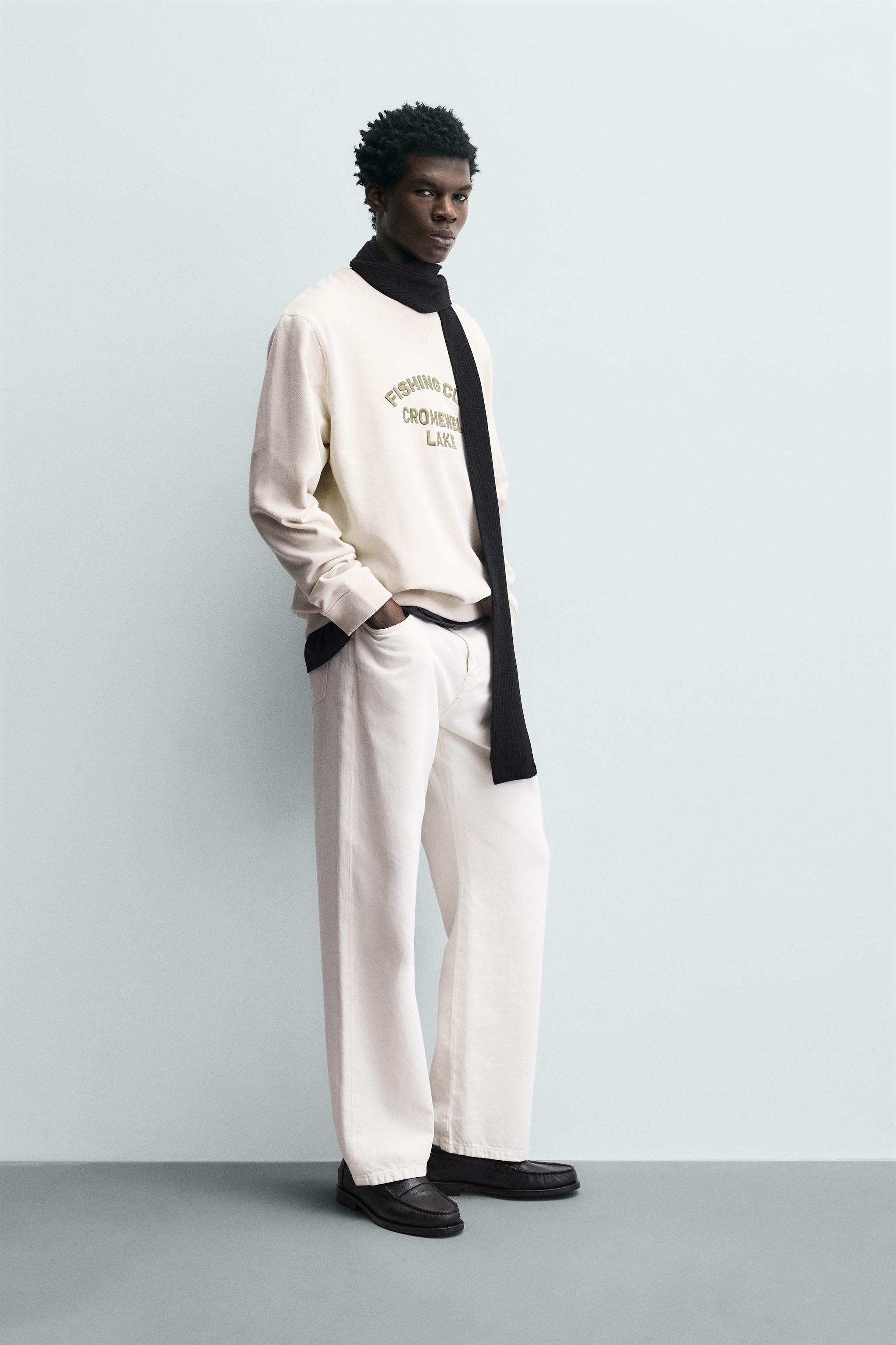 EMBROIDERED TEXT SWEATSHIRT